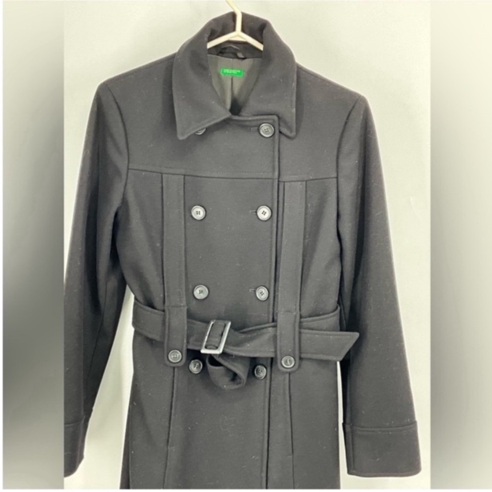 $350 Wool Pea Coat double  made in Dominican Republic M - Picture 2 of 5